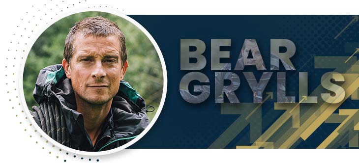 Bear Grylls - the world's #2 motivational speaker